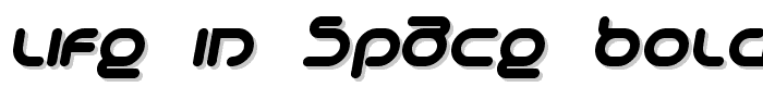 Life in Space BoldItalic font